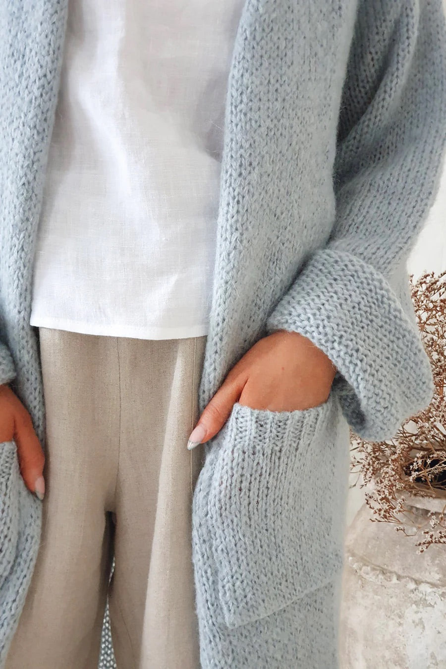 CARDIGAN, SLOWLY MORNING - ICE BLUE