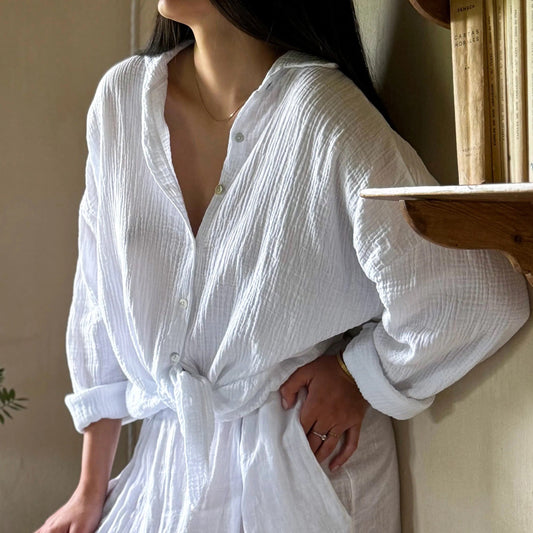 SHIRT COTTON, SOFTNESS - WHITE