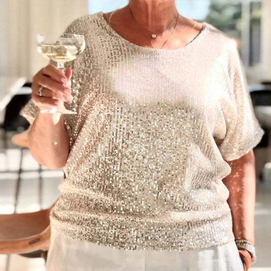 STARGAZER SHIRT W/SEQUIN - IVORY