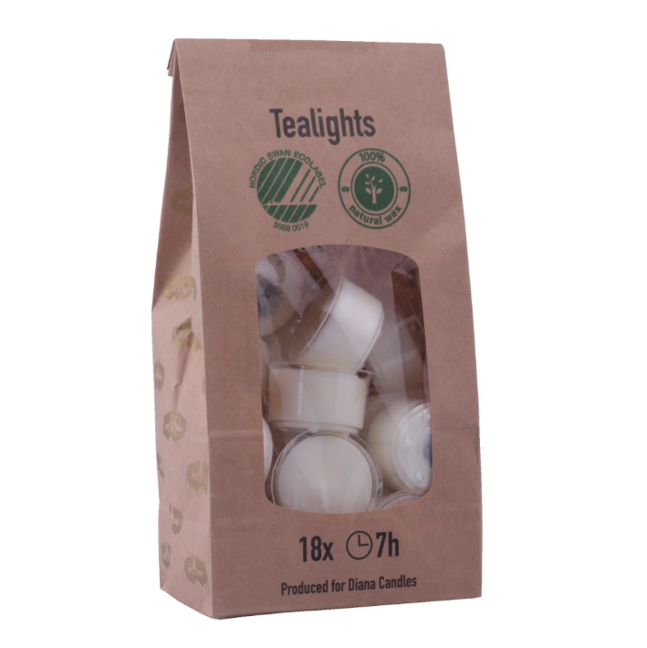 DANISH CANDLE, TEALIGHT - WHITE