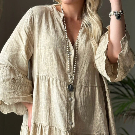 DRESS LINEN, VIONNE - CASHMERE