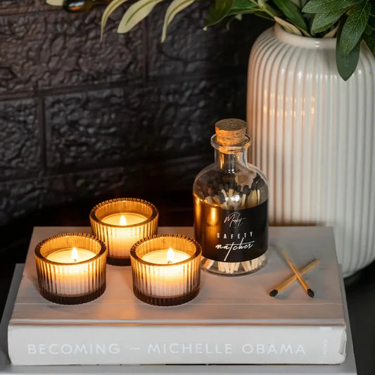 TEALIGHT SOY WAX, 6 PACK - COFFEEHOUSE