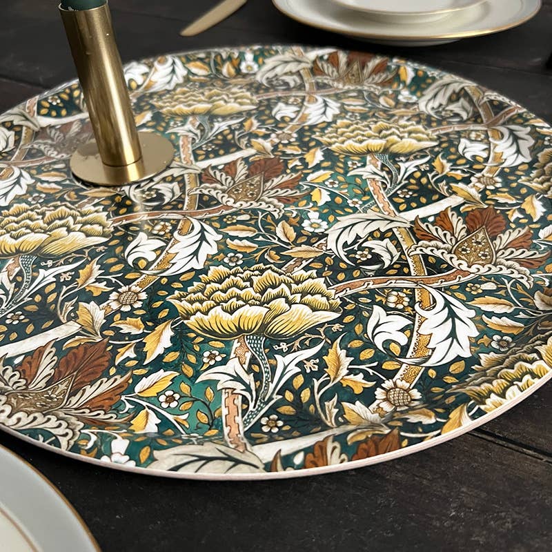 TRAY, WILLIAM MORRIS - WINDRUSH, GREEN