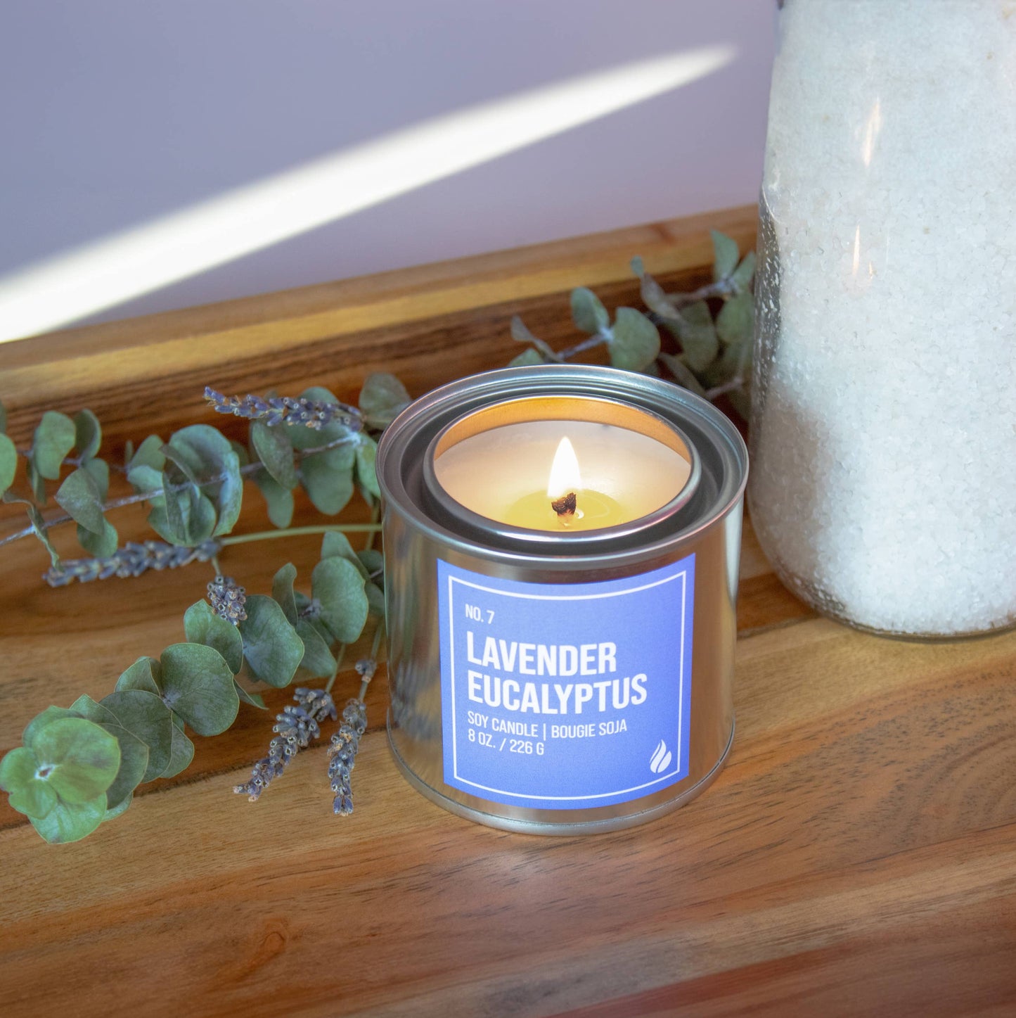 CANDLE, SOY WAX - LAVENDER EUCALYPTUS