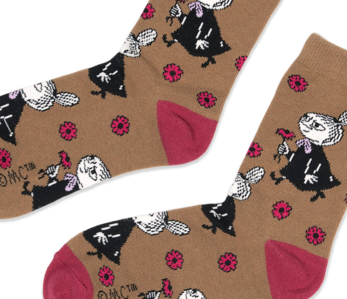 MOOMIN WOMEN'S SOCKS, LITTLE MY FLOWERS - BROWN