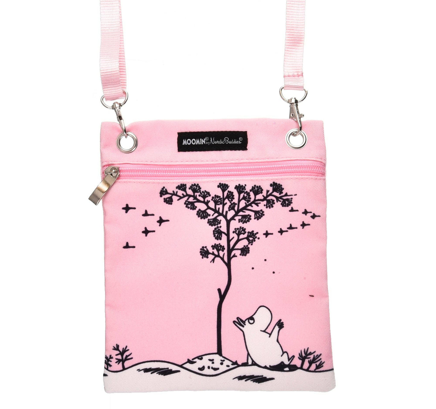 MOOMIN PASSPORT BAG, UNDER THE TREE - PINK