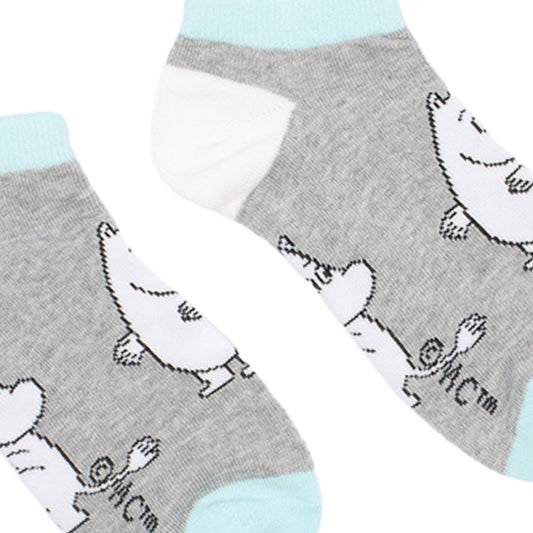 MOOMIN WOMEN'S ANKLE SOCKS - GREY/BLUE