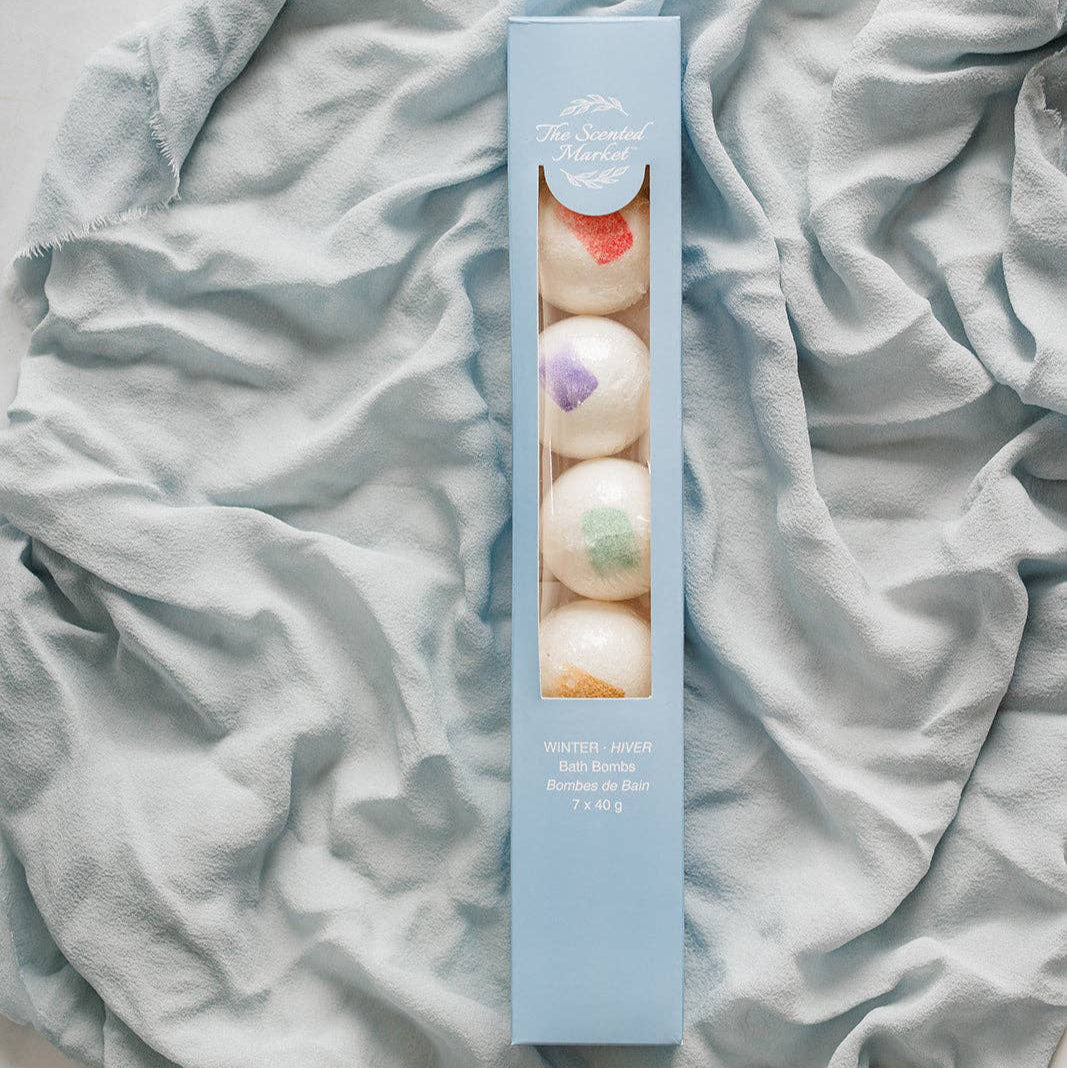 BATH BOMB, WINTER BOX - 7 PACK