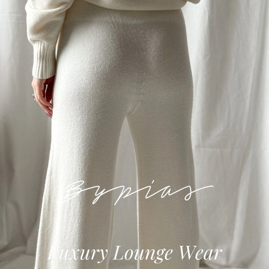LOUNGE WEAR, PANTS - OFF WHITE, KNIT