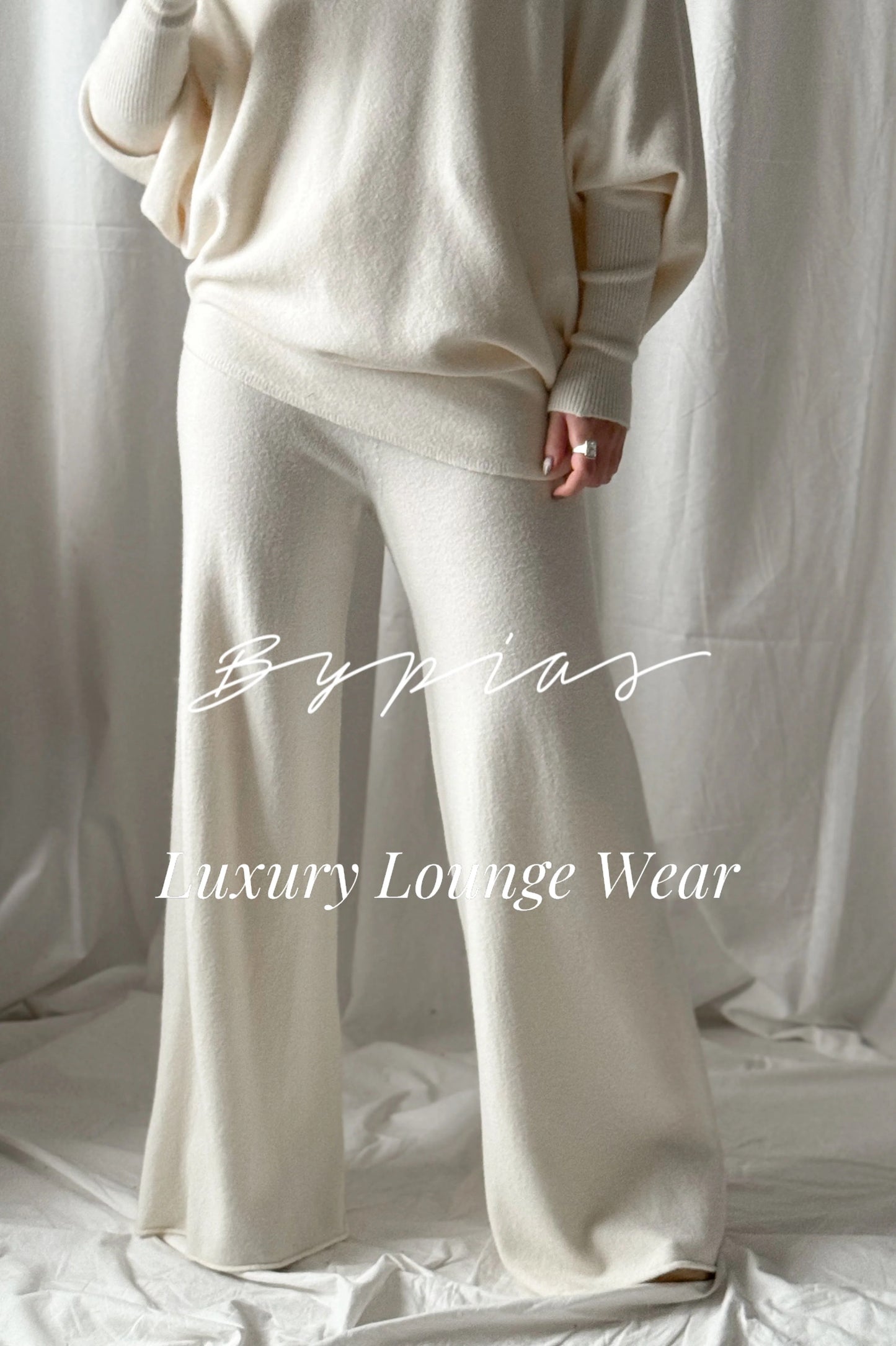 LOUNGE WEAR, PANTS - OFF WHITE, KNIT
