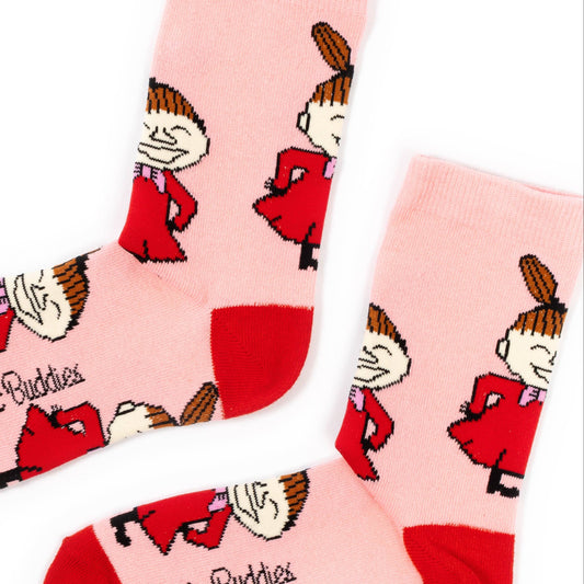 MOOMIN WOMEN'S SOCKS, LITTLE MY HAPPINESS - PINK/RED