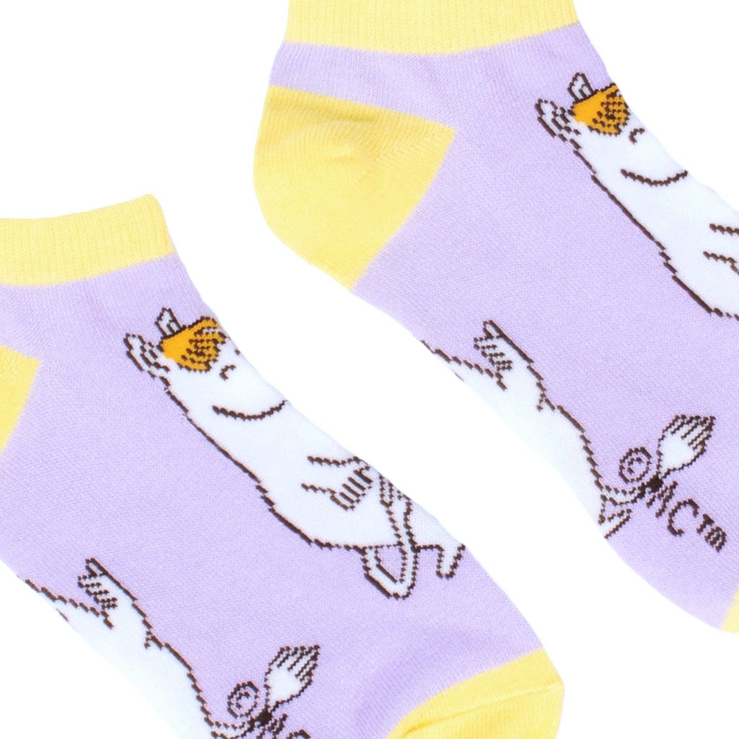 MOOMIN WOMEN'S ANKLE SOCKS, SNORKMAIDEN - LILAC/YELLOW