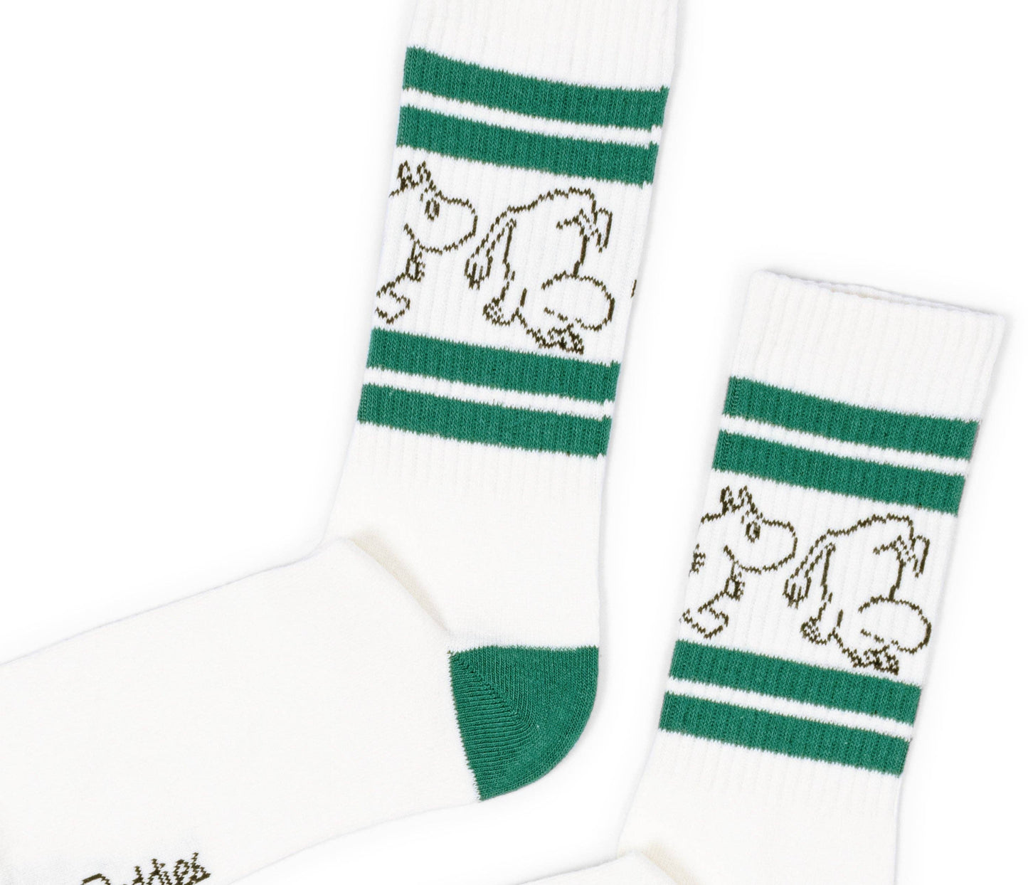 MOOMIN MEN'S RETRO SOCKS - WHITE/GREEN