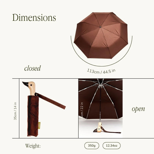 DUCKHEAD UMBRELLA, BROWN - ESPRESSO