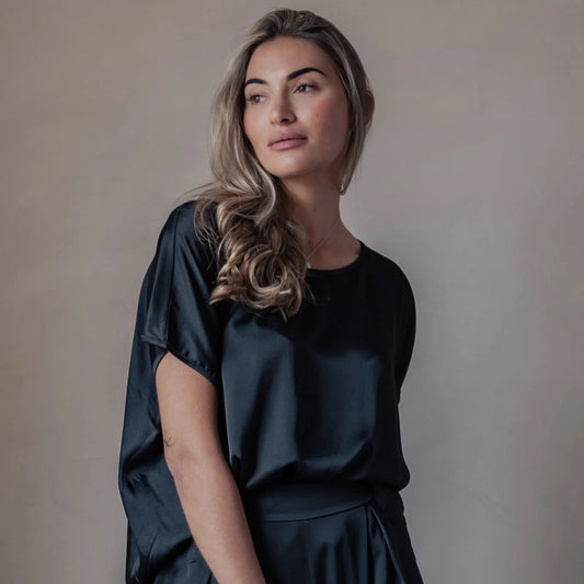 TOP SATIN, ELLERY - BLACK