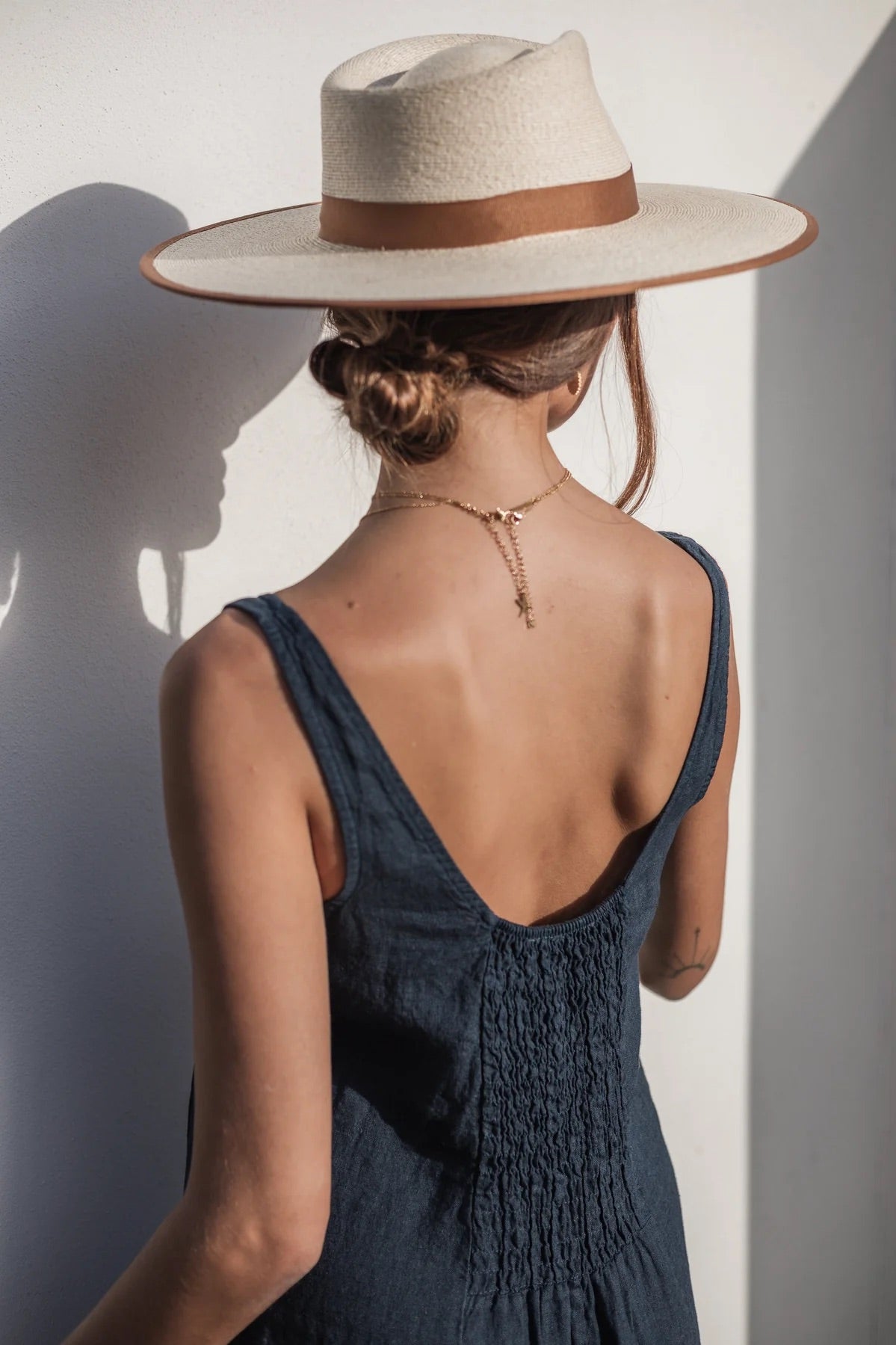 DRESS LINEN, ENCANTO - NAVY