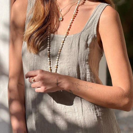DRESS LINEN, ENCANTO - TAUPE