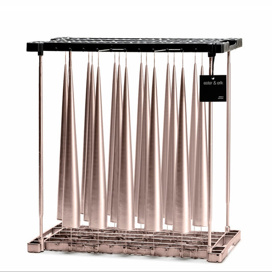ESTER & ERIK, CONE CANDLE - CHAMPAGNE METALLIC, 14.6"