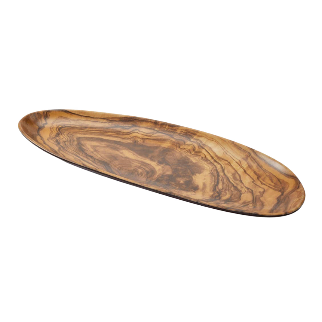 SERVING PLATE, MELAMINE - BROWN