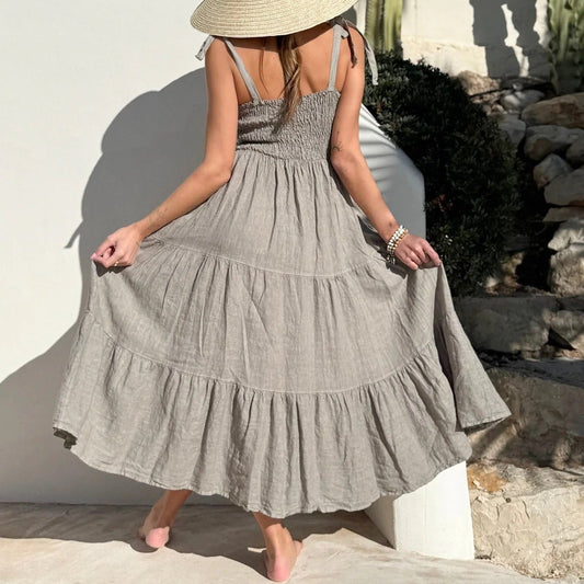 DRESS LINEN, FLORENTINO - TAUPE