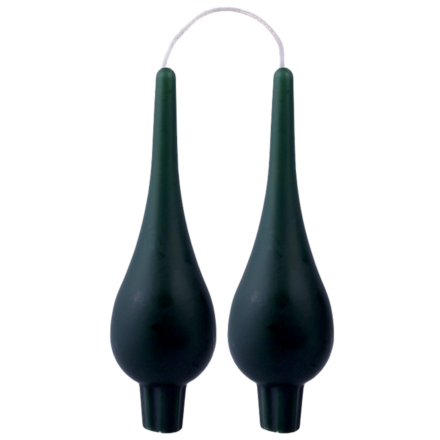 DANISH CANDLE, DROP SHAPE - FOREST GREEN