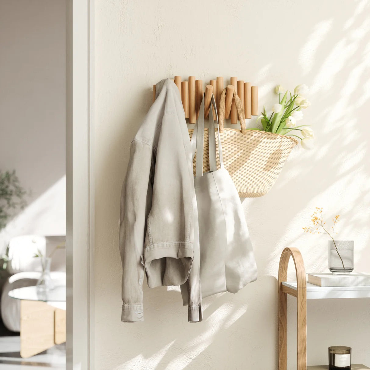 PICKET RAIL HOOK - NATURAL