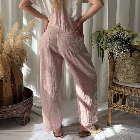 JUMPSUIT LINEN, PAINTER - LIGHT PINK
