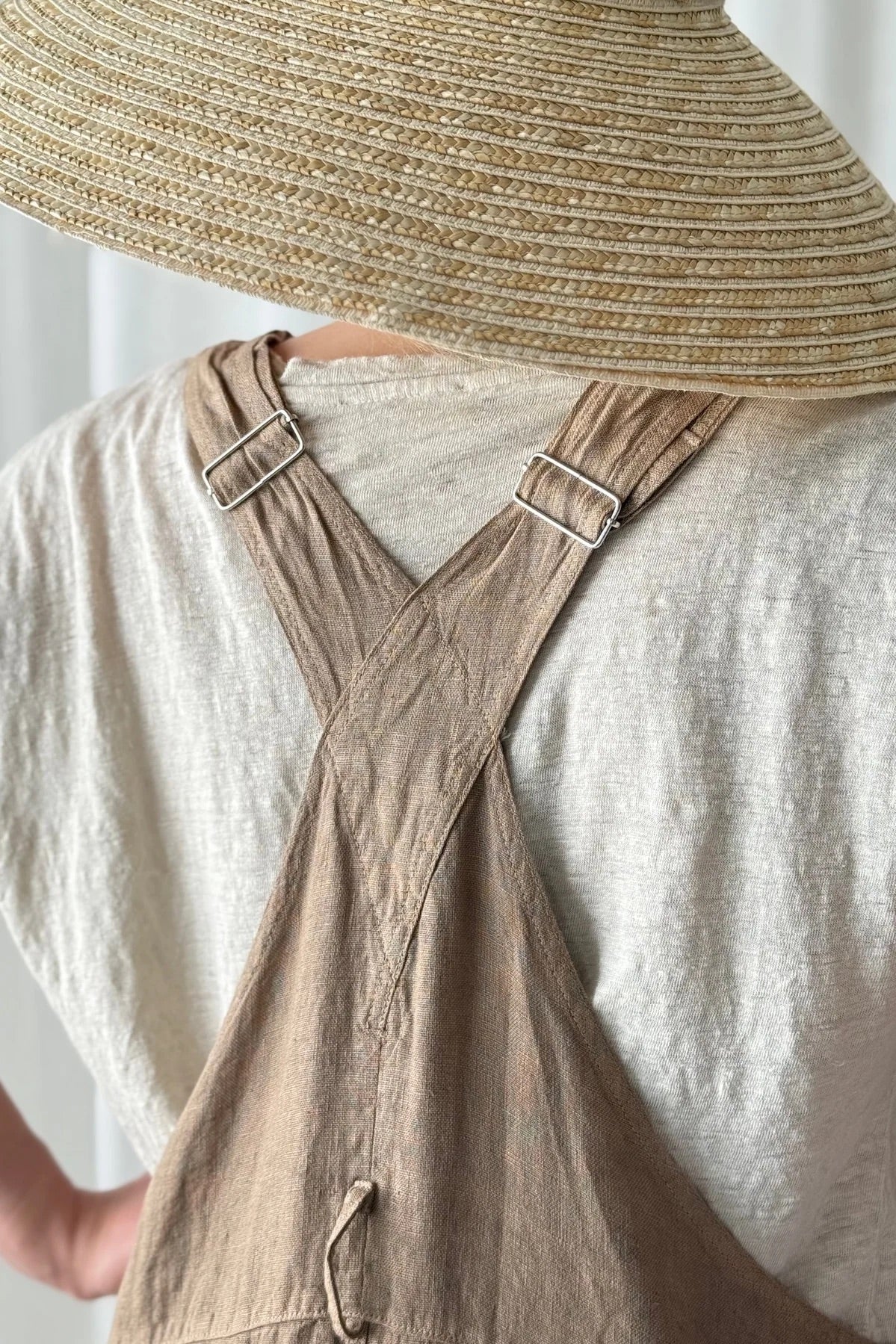 JUMPSUIT LINEN, PAINTER - SAVANNA