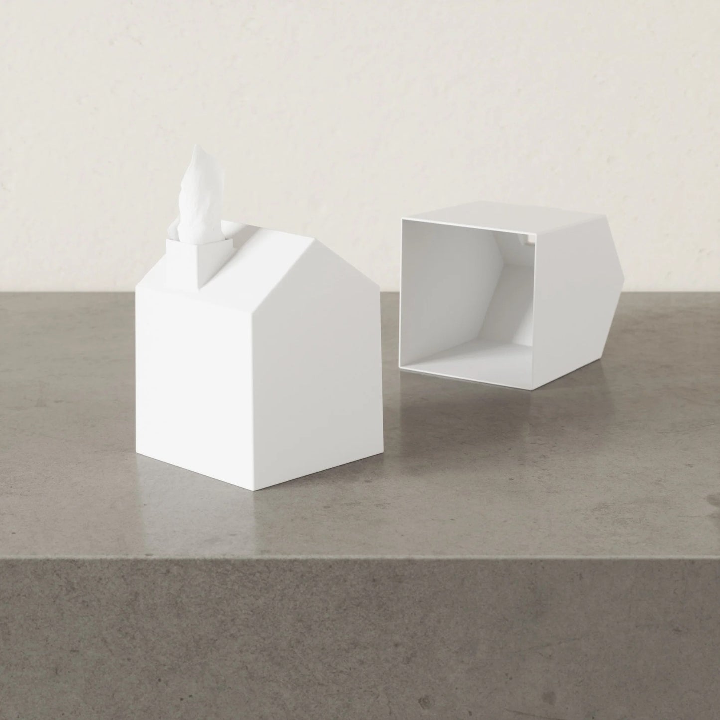 TISSUE BOX COVER - WHITE