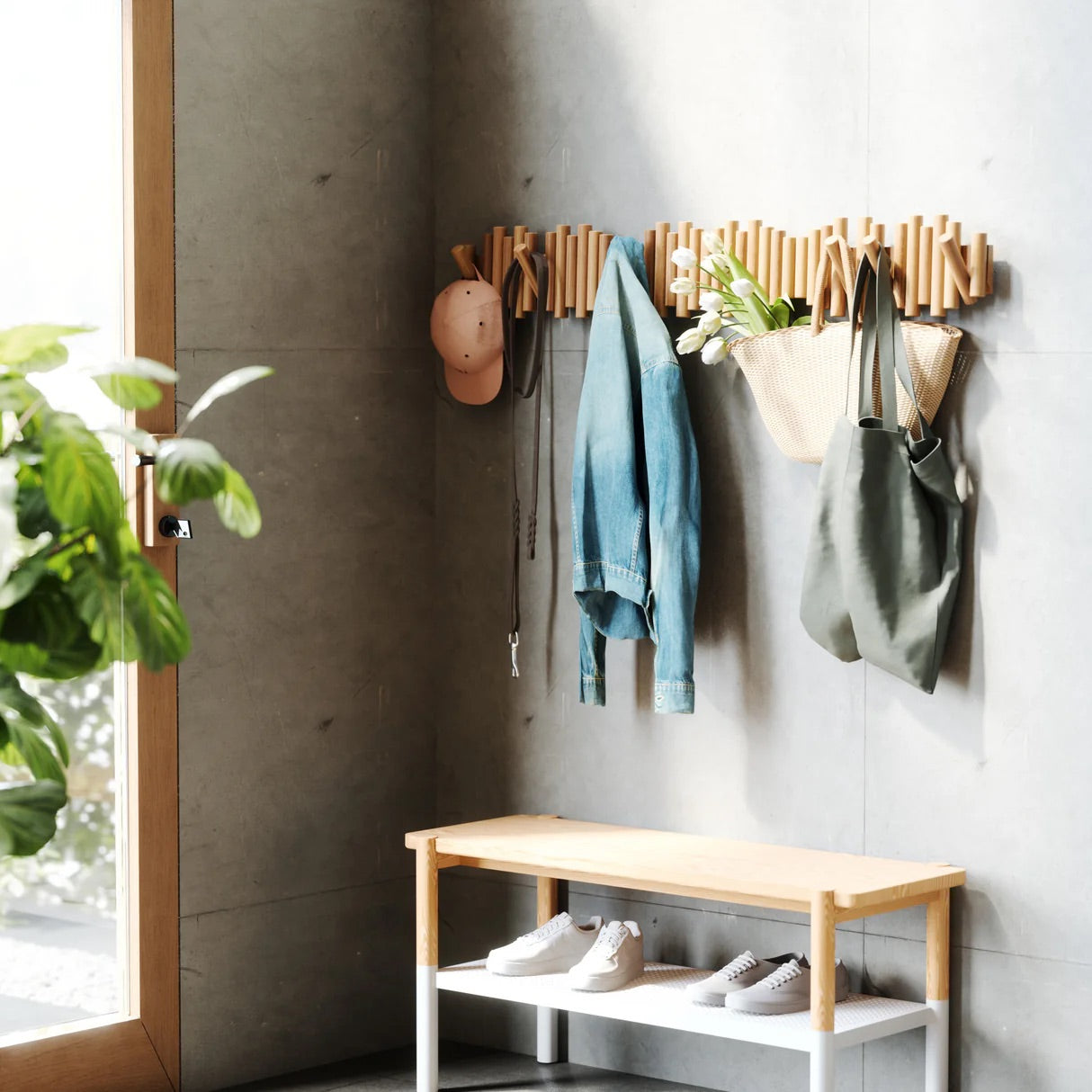 PICKET RAIL HOOK - NATURAL