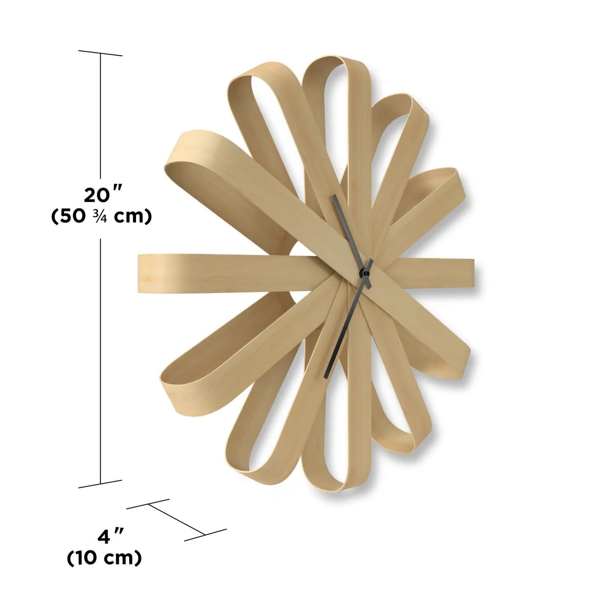 WALL CLOCK, BENT WOOD