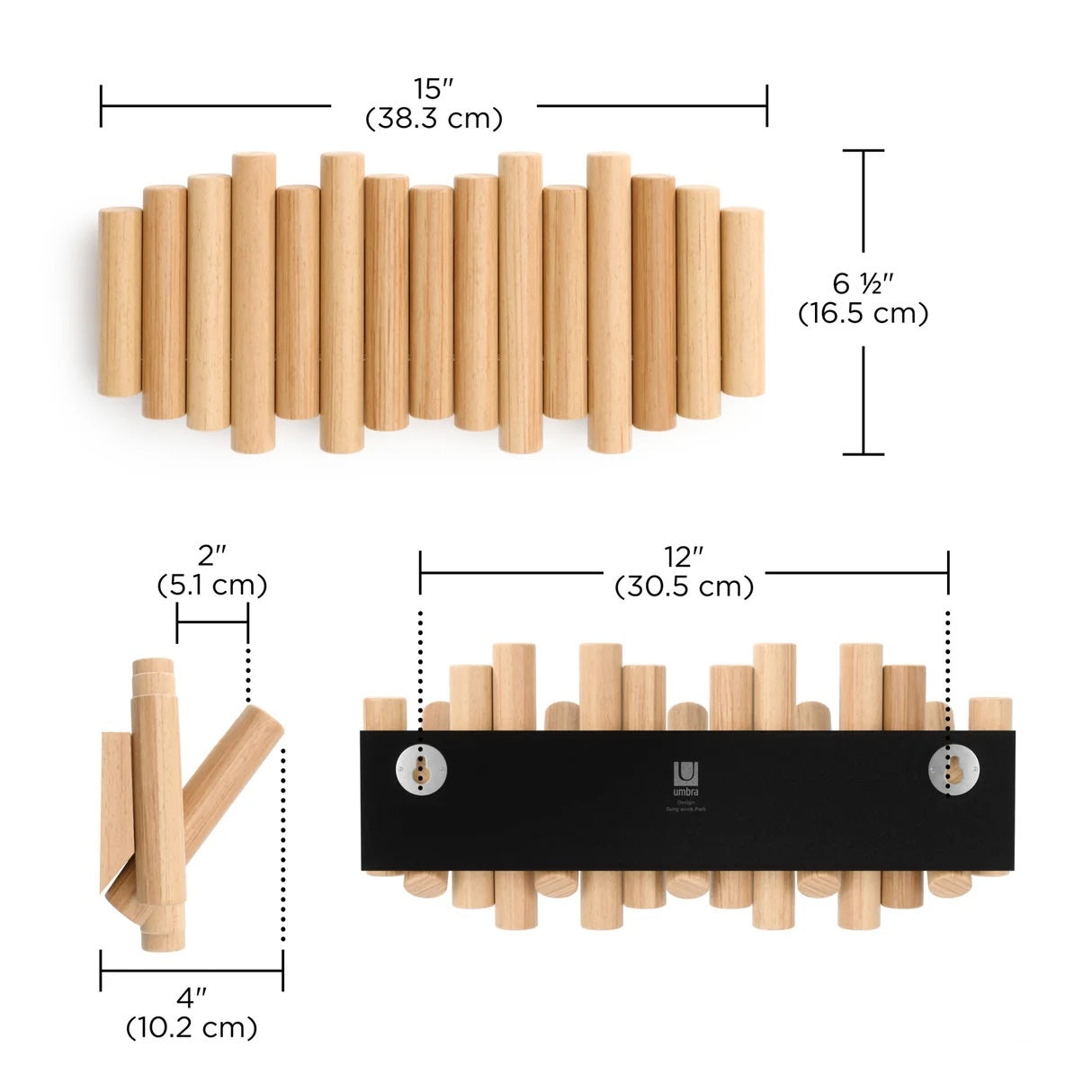 PICKET RAIL HOOK - NATURAL