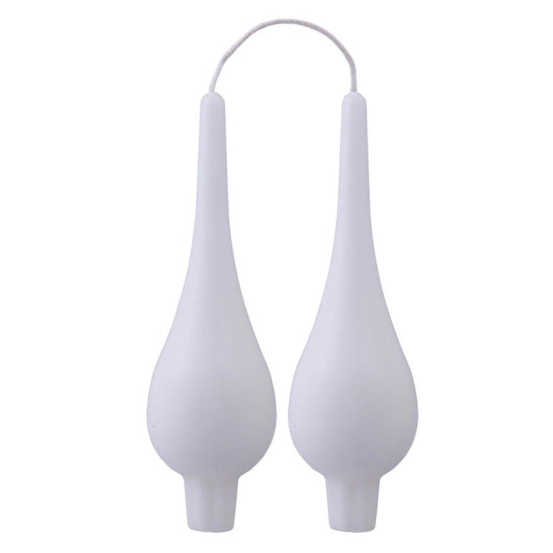 DANISH CANDLE, DROP SHAPE - WHITE