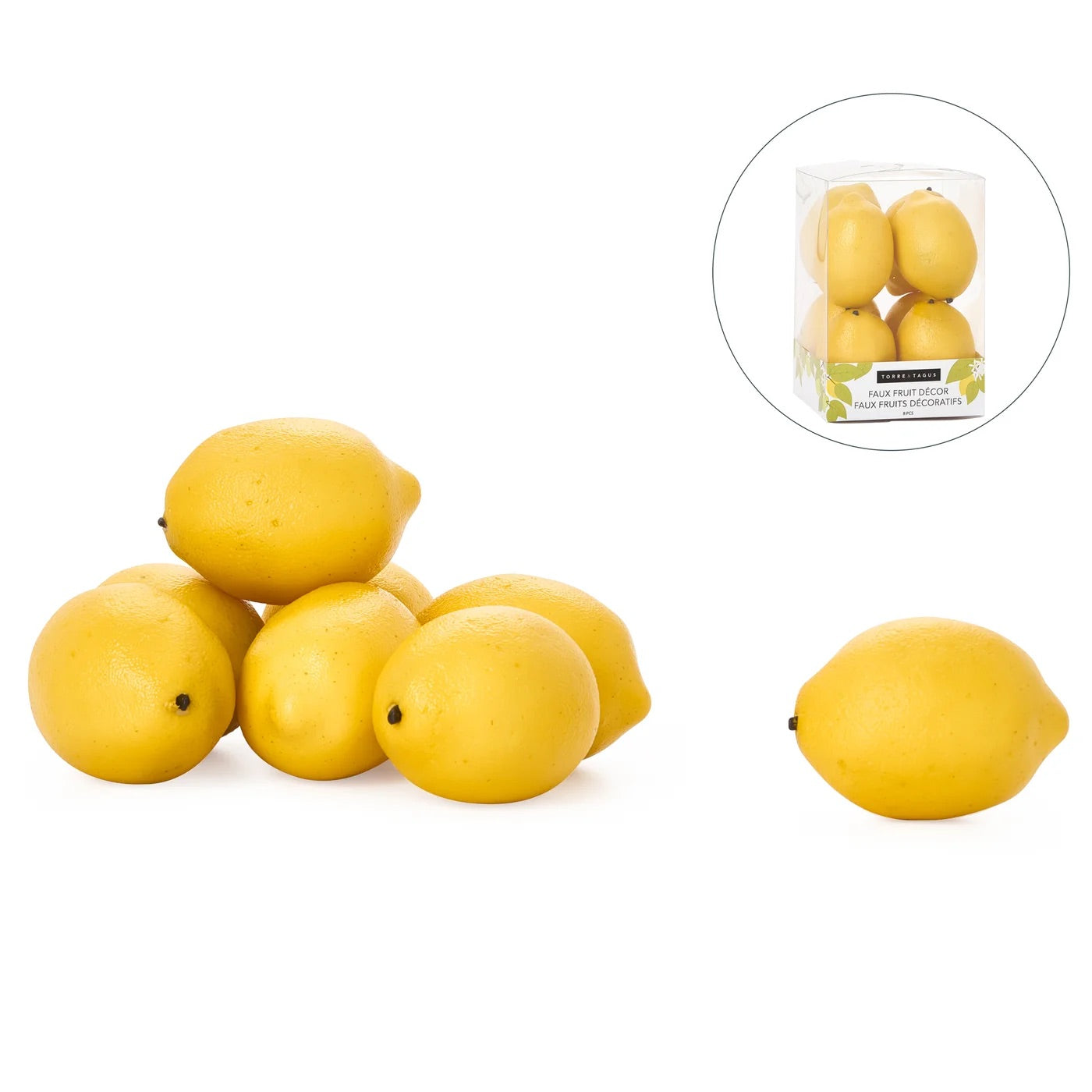 DECOR SET, FAUX LEMONS (8pcs)