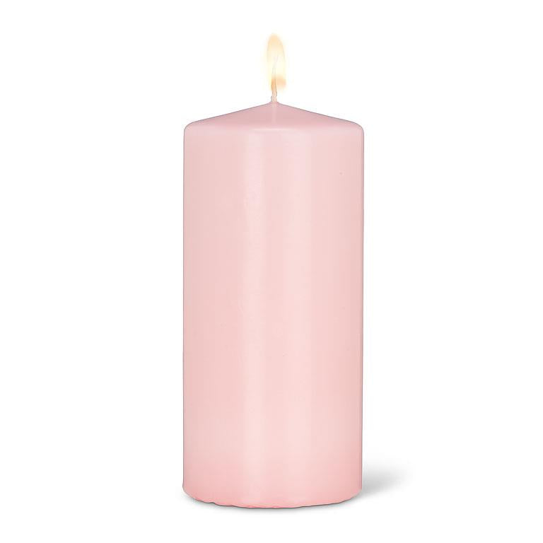CANDLE, PILLAR - SOFT PINK