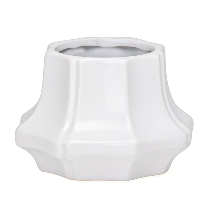 VASE, CERAMIC - WHITE