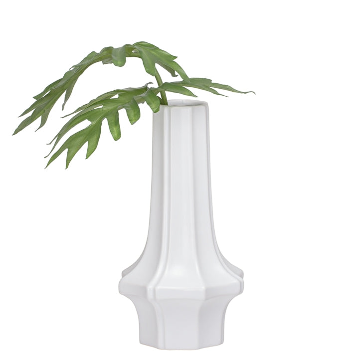 VASE, CERAMIC - WHITE