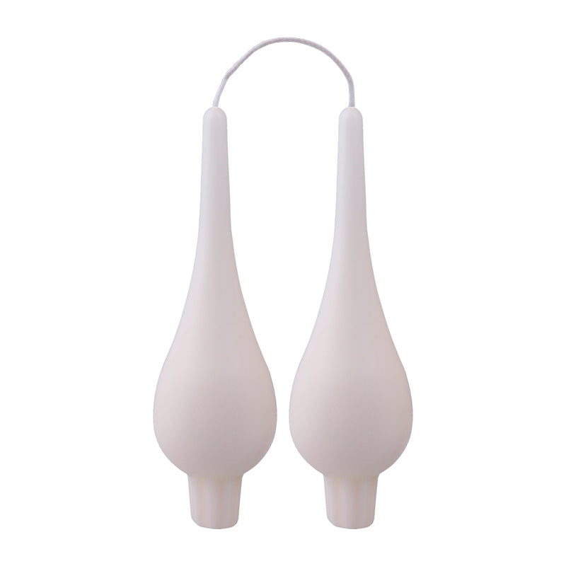 DANISH CANDLE, DROP SHAPE - IVORY