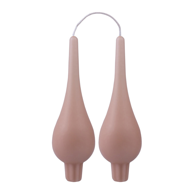 DANISH CANDLE, DROP SHAPE - SAND