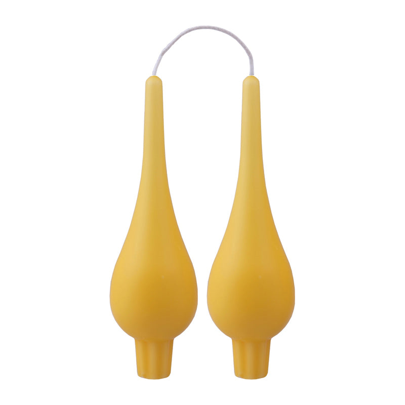 DANISH CANDLE, DROP SHAPE - YELLOW
