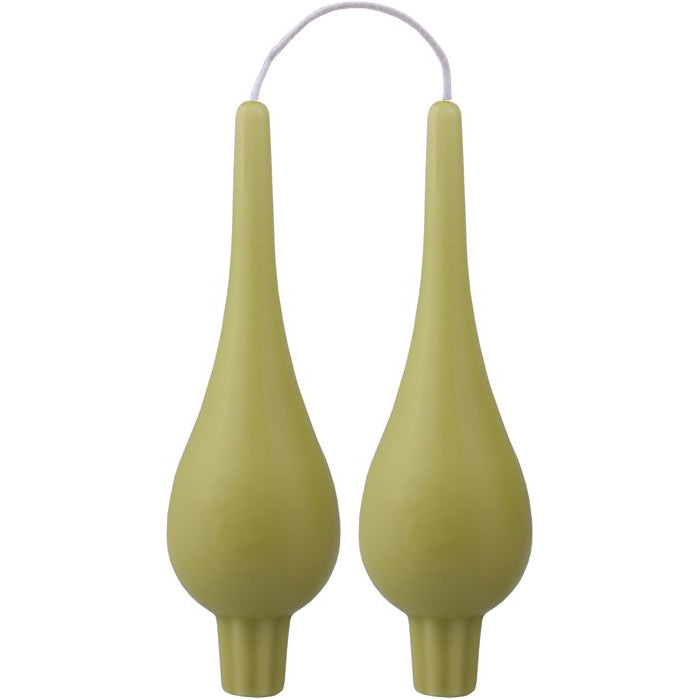 DANISH CANDLE, DROP SHAPE - LIME