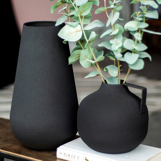 VASE, ROVER - BLACK IRON