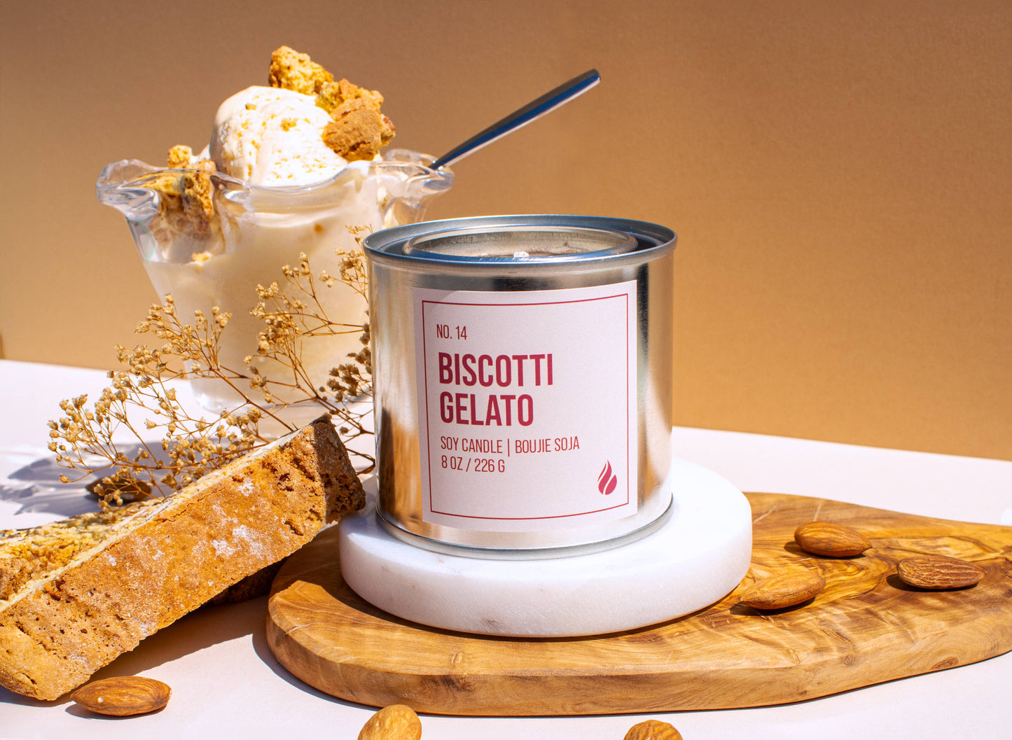 CANDLE, SOY WAX - BISCOTTI GELATO