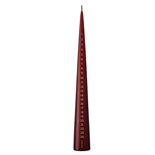 ESTER & ERIK CALENDAR CONE CANDLE - DEEP WINE (13.4")
