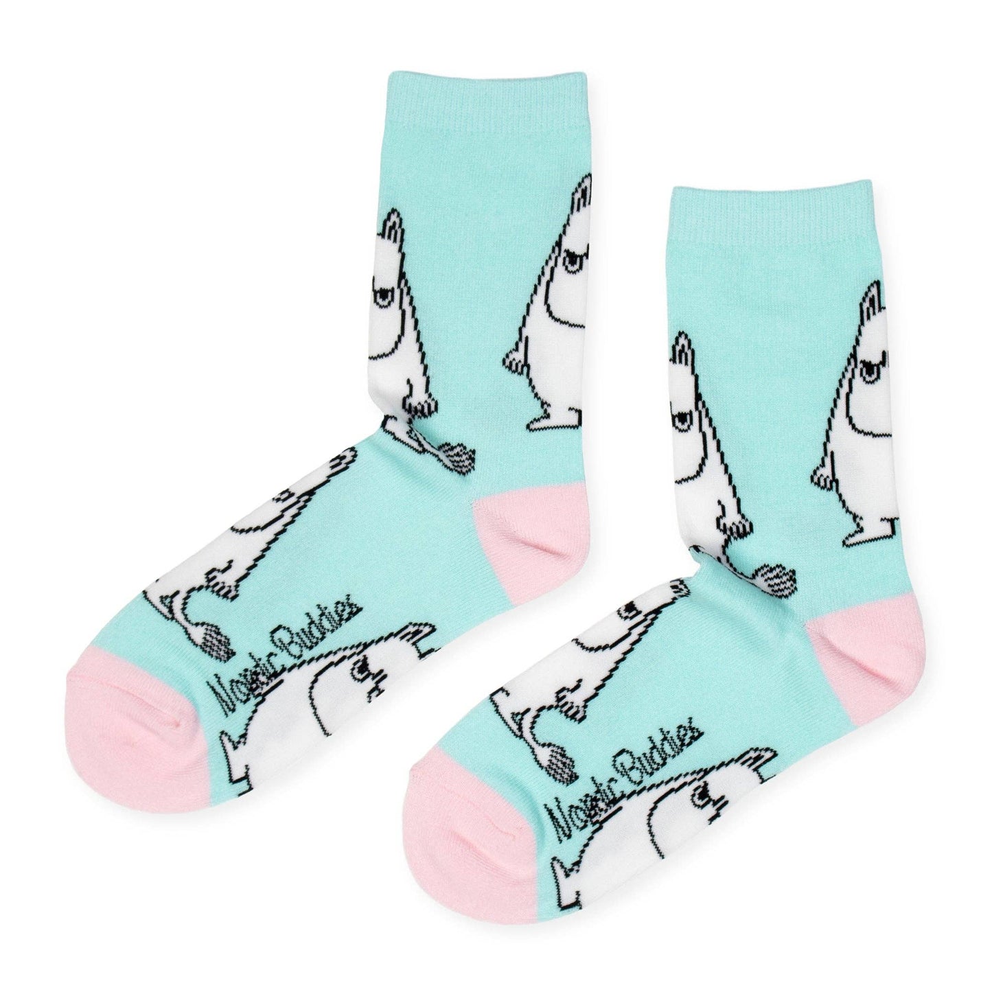 MOOMIN WOMEN'S SOCKS, GRUMPY - TURQUOISE/PINK