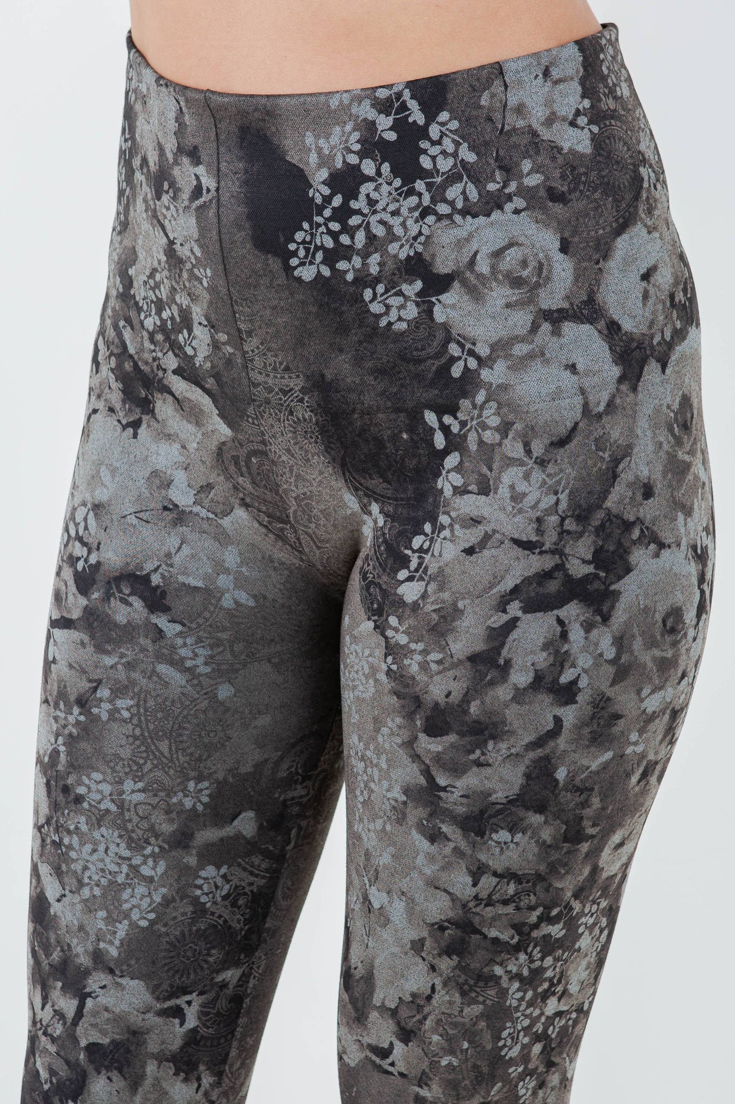 LEGGINGS - ROSE & BRANCH WATERCOLOR PRINT
