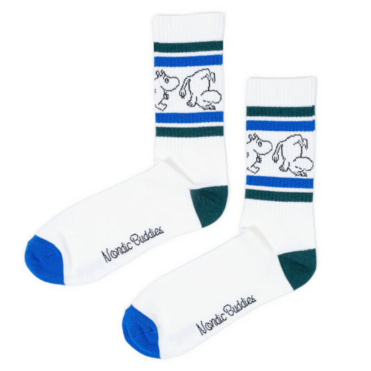 MOOMIN MEN'S RETRO SOCKS - WHITE/BLUE/PETROL