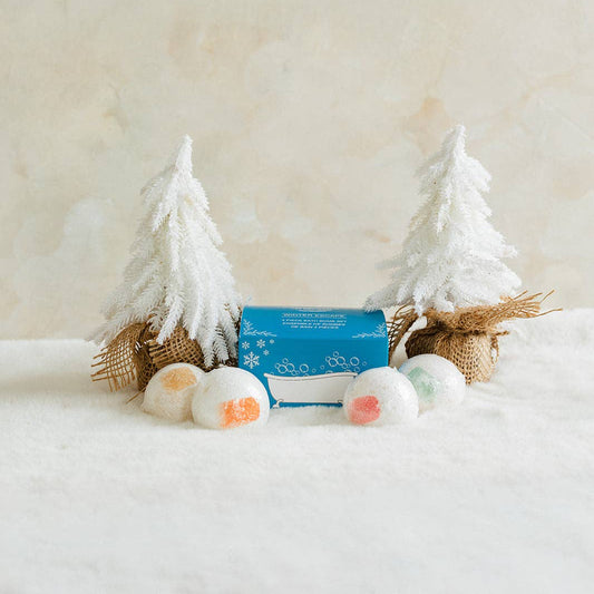WINTER MINI BATH BOMBS - GIFT SET OF 4