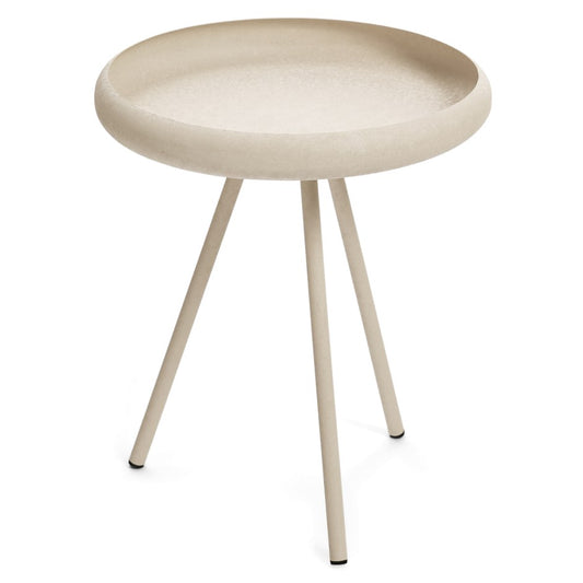 TABLE, IRON - ECRU 18" x 20"