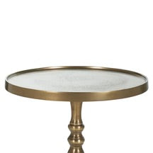 ACCENT TABLE ROWAN - ANTIQUE BRASS FINISH